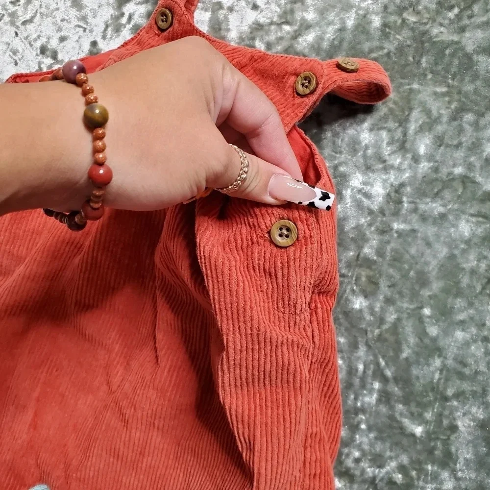 Marks &‎ Spencer Corduroy Rust Dress